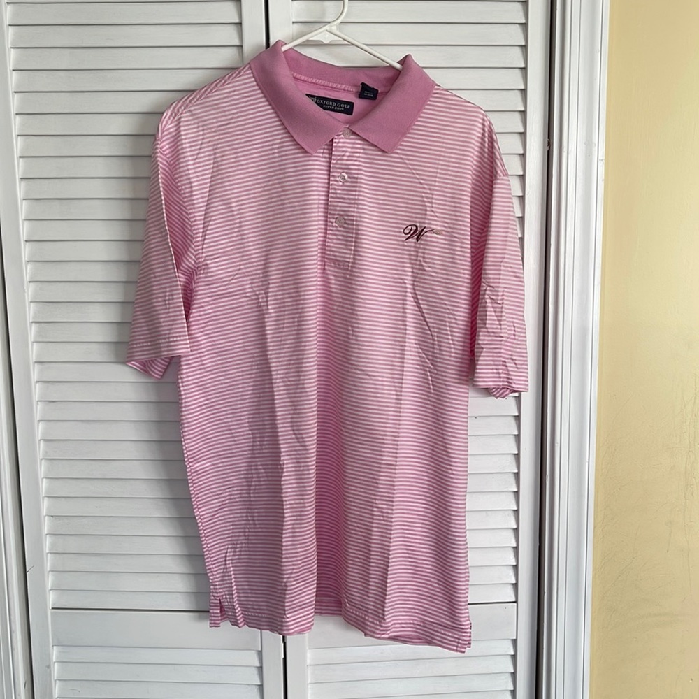 Mens L Oxford Golf Super Dry Pink